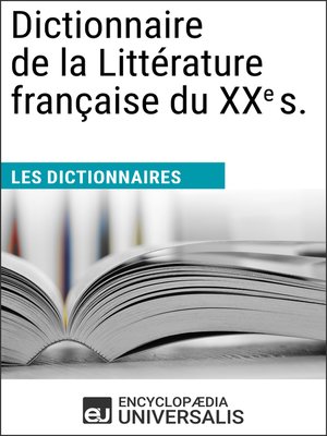 cover image of Dictionnaire de la Littérature française du XXe siècle